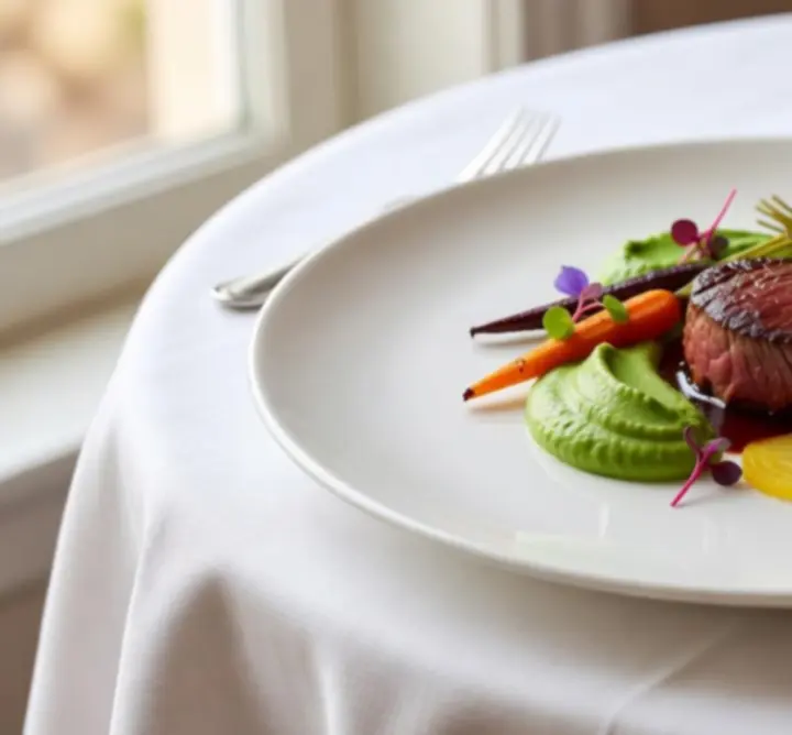 Preparat gourmet fine dining servit elegant la Royal Deal Restaurant