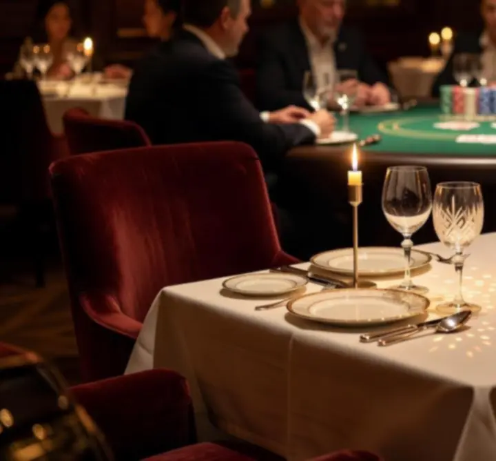 Rezervare elegantă la restaurant și lounge de poker Royal Deal